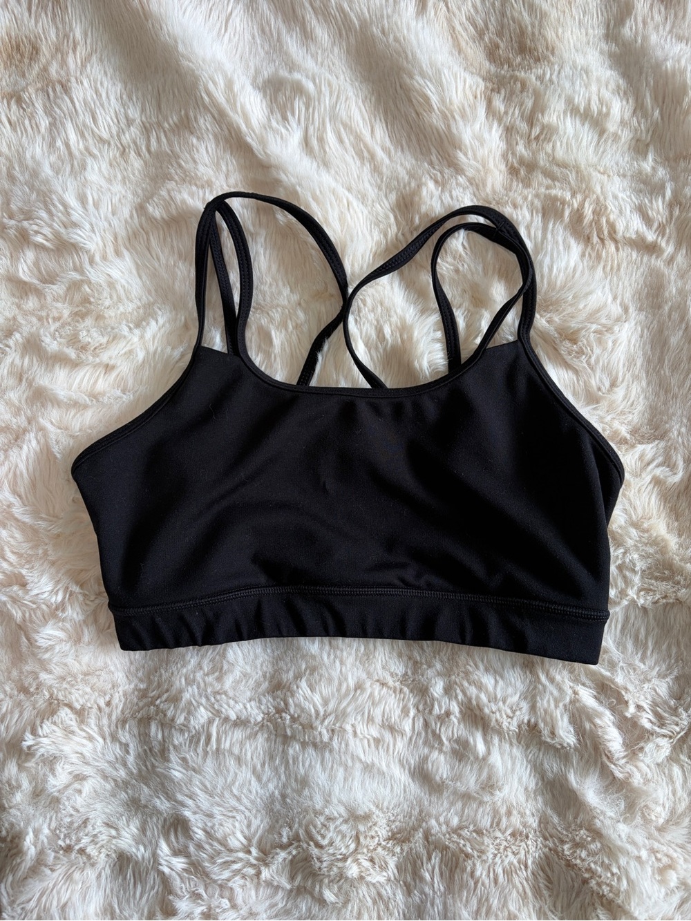 GAIAM Black Strappy Light Support Sports Bra